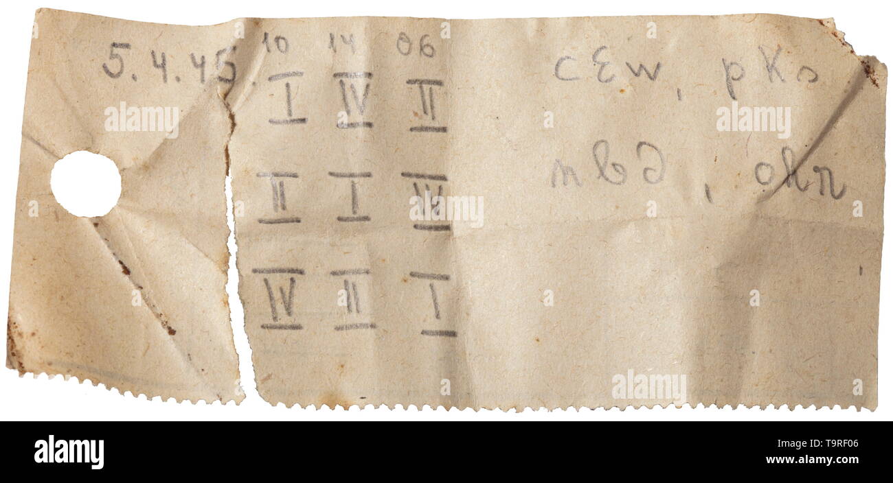 Einem deutschen "Enigma I'Chiffriermaschine, Armee 1944 Ausgabe, in der ursprünglichen Tragetasche Gerät die Nummer "01891", 20. Jahrhundert gefertigt, Editorial-Use - Nur Stockfoto