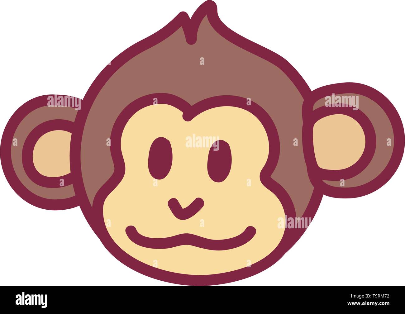 Vektor cute chinesische Astrologie Sternzeichen Symbol Monkey Stock Vektor