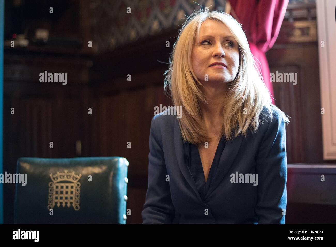 Der ehemalige Minister, Esther McVey, startet Blue Collar Konservatismus in den Häusern des Parlaments heute in London. Stockfoto