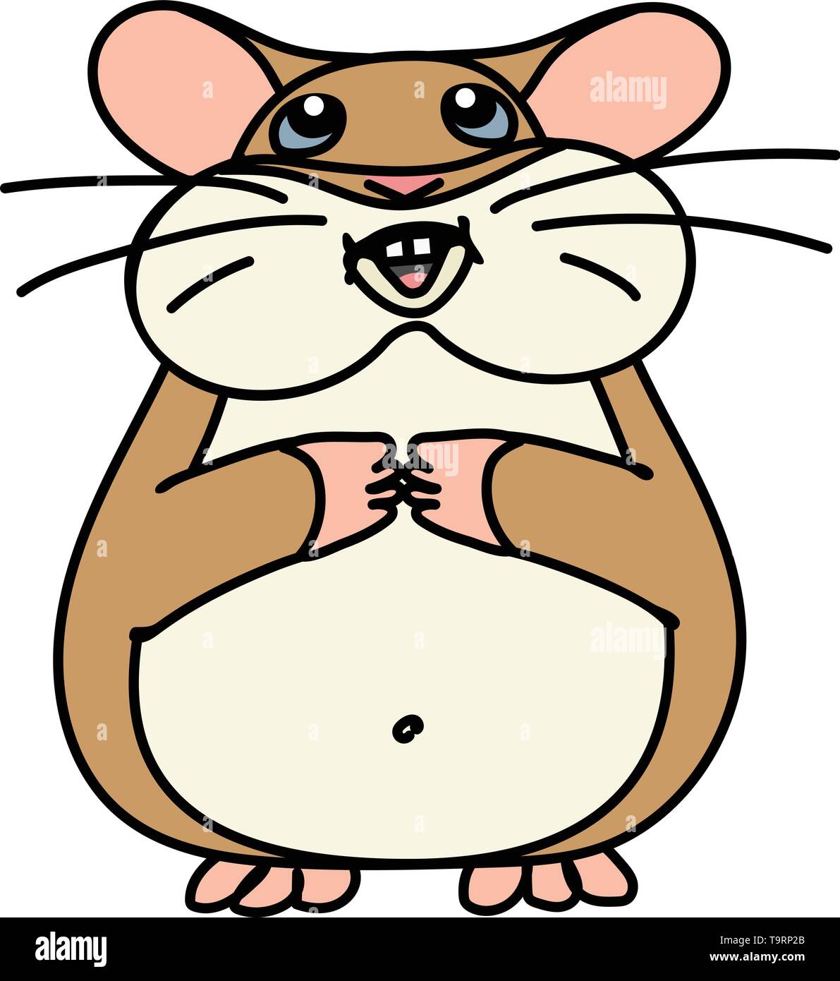 Vektor scandi cartoon Tier clip art Cute Hamster Stock Vektor