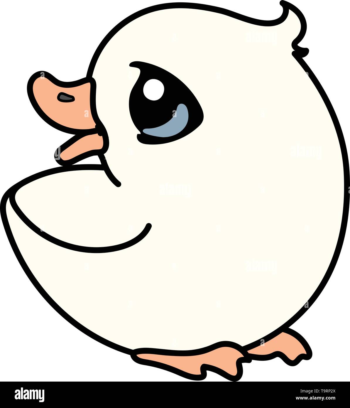 Vektor scandi Cartoon animal Clipart Ducky Duck Stock Vektor