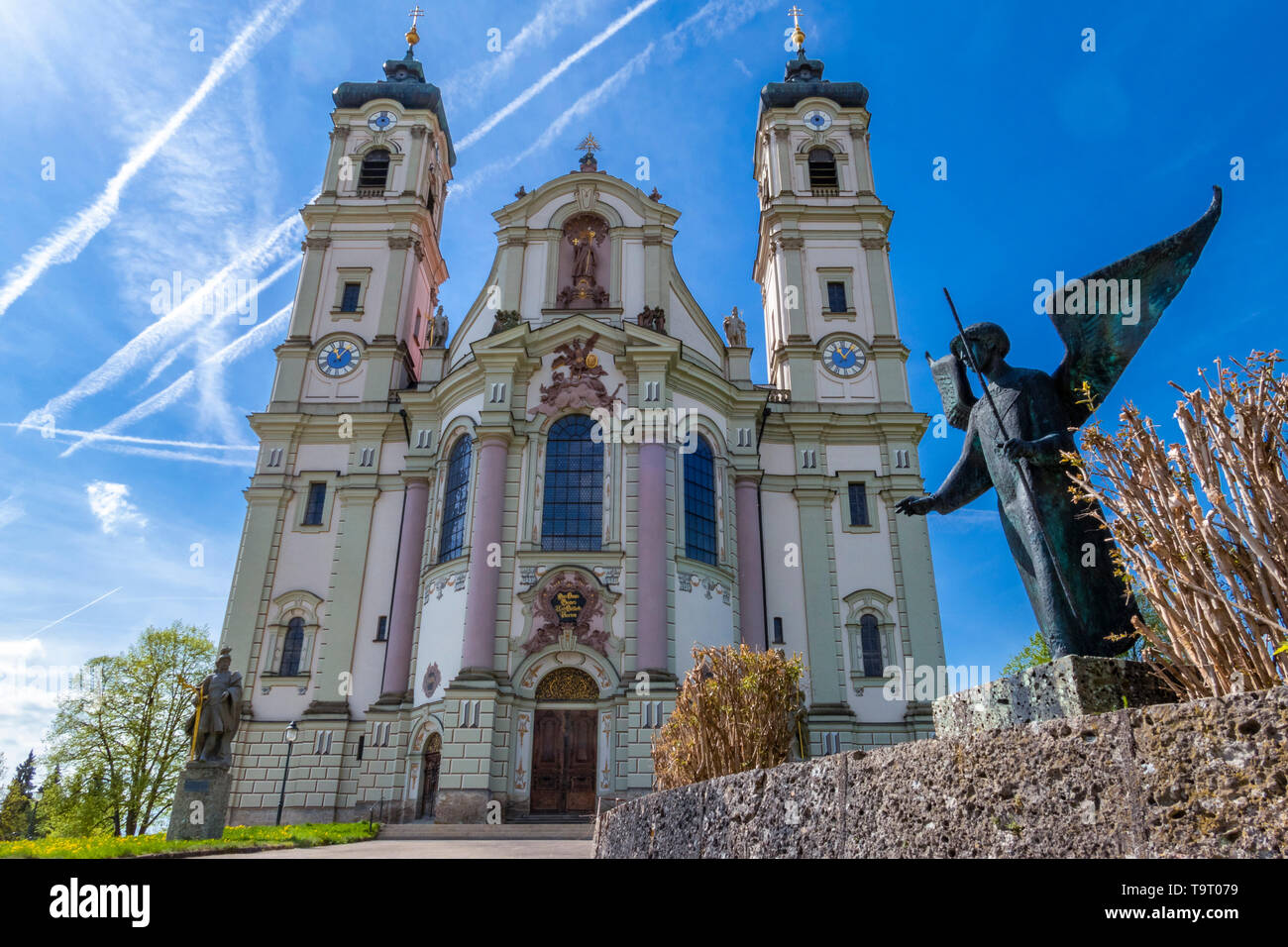 Basilika der Benediktinerabtei Ottobeuren, Unterallgäu, Allgäu, Schwaben, Bayern, Deutschland, Europa, Basilika der Benediktinerabtei Ottobeuren, Schw Stockfoto