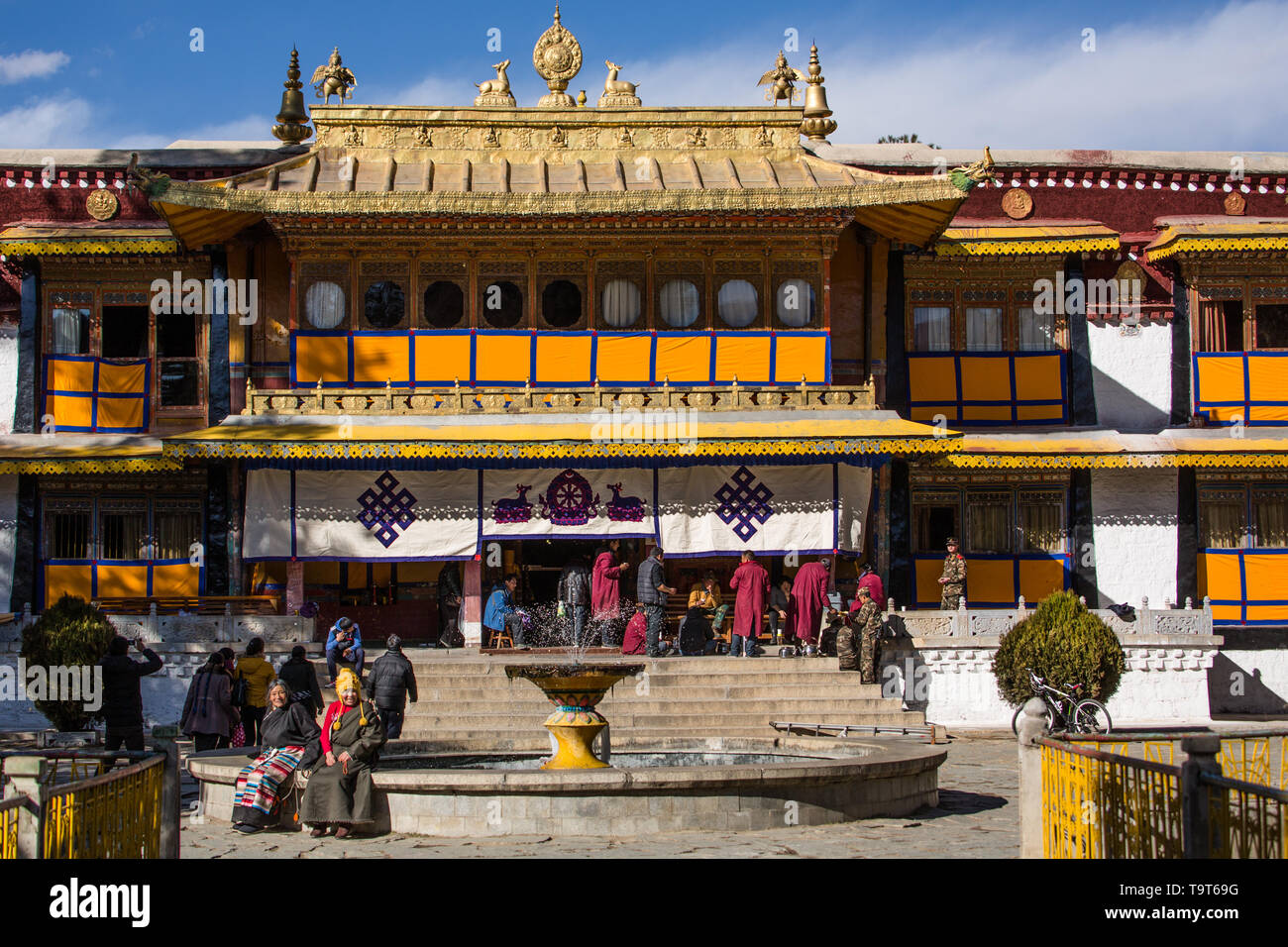 Den Norbulingka Palast wurde der Sommerpalast des Dalai Lama von 1755 bis 1959. Es ist Teil des historischen Ensembles der Potala Palast, Stockfoto