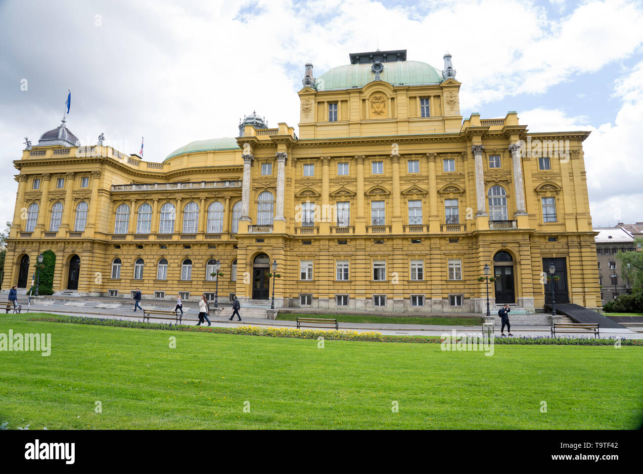 Kroatisches Nationaltheater, HNK, Zagreb, Kroatien Stockfoto