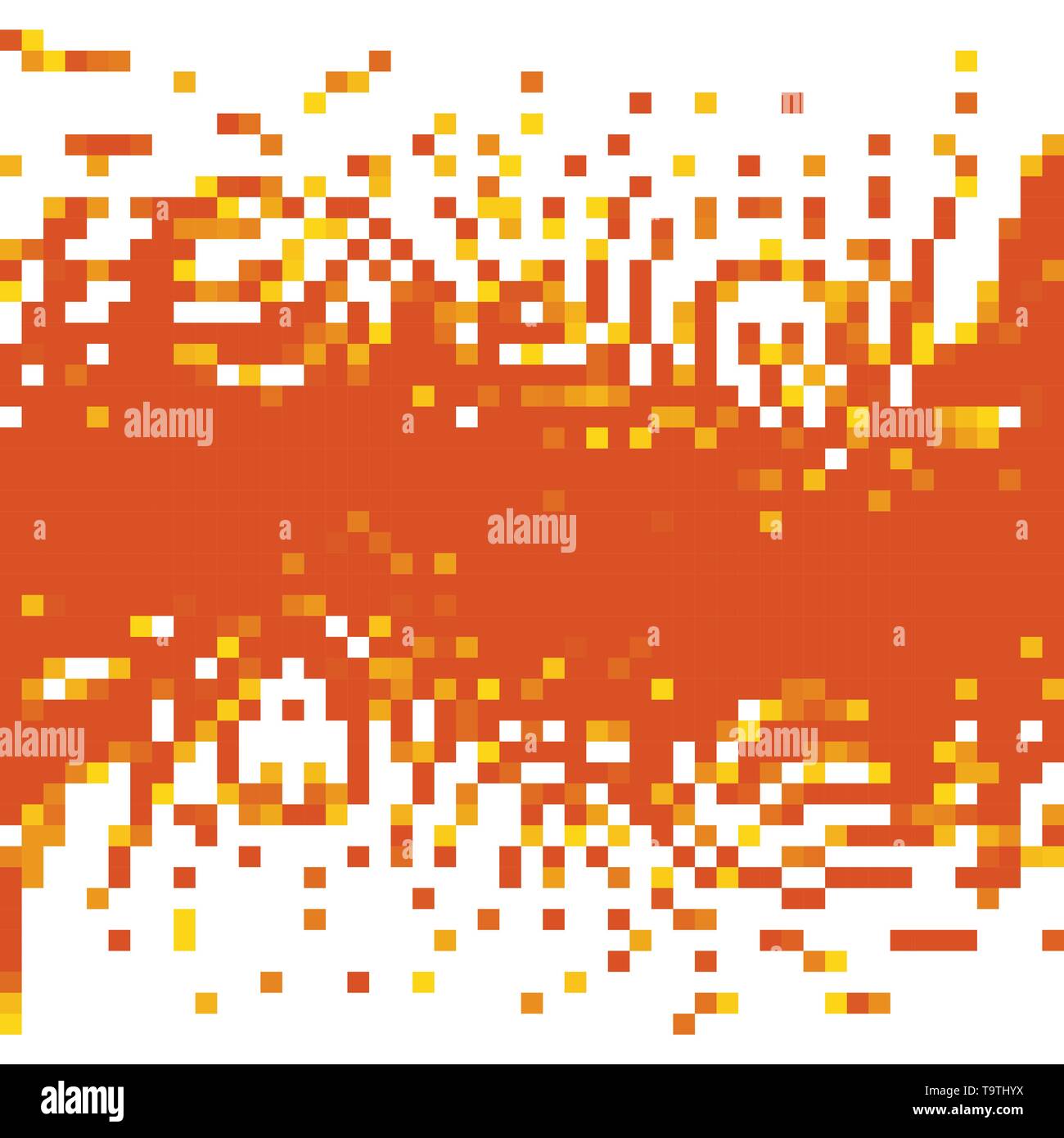 Pixel Art Hintergrund. Vector Illustration. Abstrakte Muster mit quadratischen Pixeln. Mosaik Hintergrund Stock Vektor