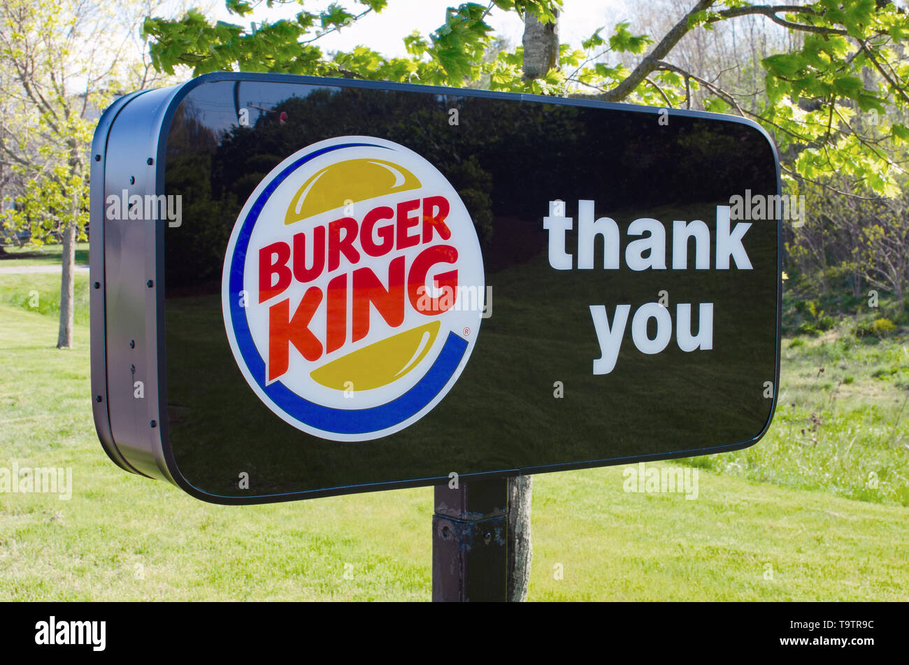 Burger King Danke anmelden Stockfoto