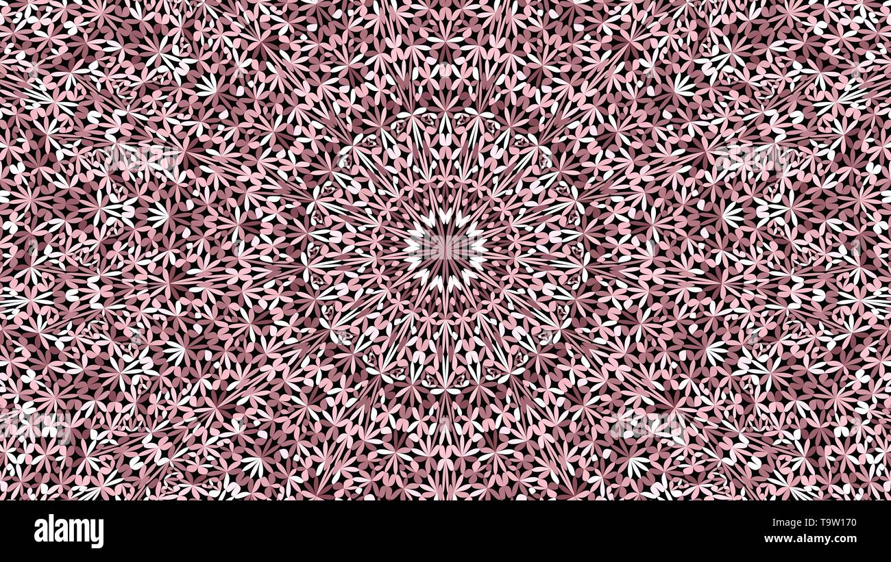 Rosa Dschungel garten Mandala wallpaper Design - Geometrische vector Hintergrund Stock Vektor