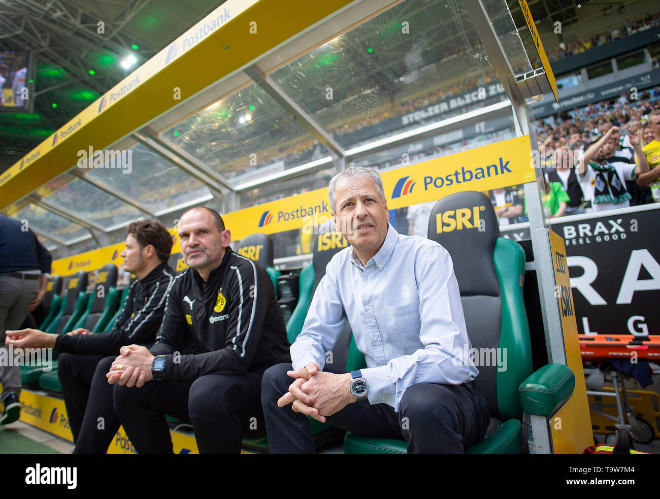 Trainer Lucien FAVRE (DO) Fußball 1. 1. Fussballbundesliga, 34. Spieltag, Borussia Mönchengladbach (MG) - Borussia Dortmund (DO), 18.05.2019 Im Borussia Mönchengladbach/Deutschland. € | Nutzung weltweit Stockfoto