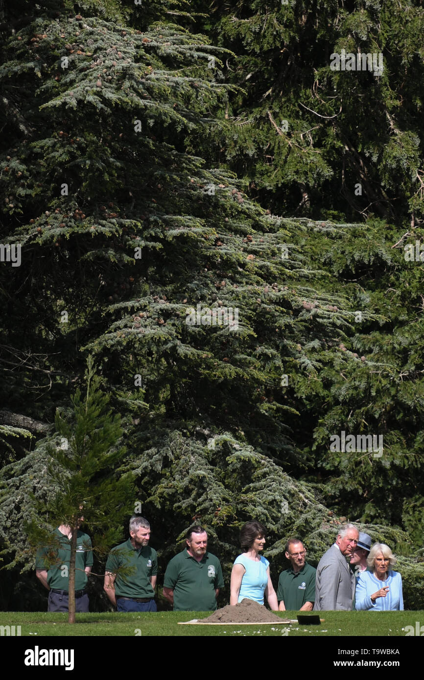 Powerscourt Demesne, Irland. 20 Mai, 2019. Prinz Charles, Prinz von Wales und Camilla, Herzogin von Cornwall, im Powerscourt House und Garten, während der Tag einer an Ihren Besuch in der Republik Irland. Credit: ASWphoto/Alamy leben Nachrichten Stockfoto