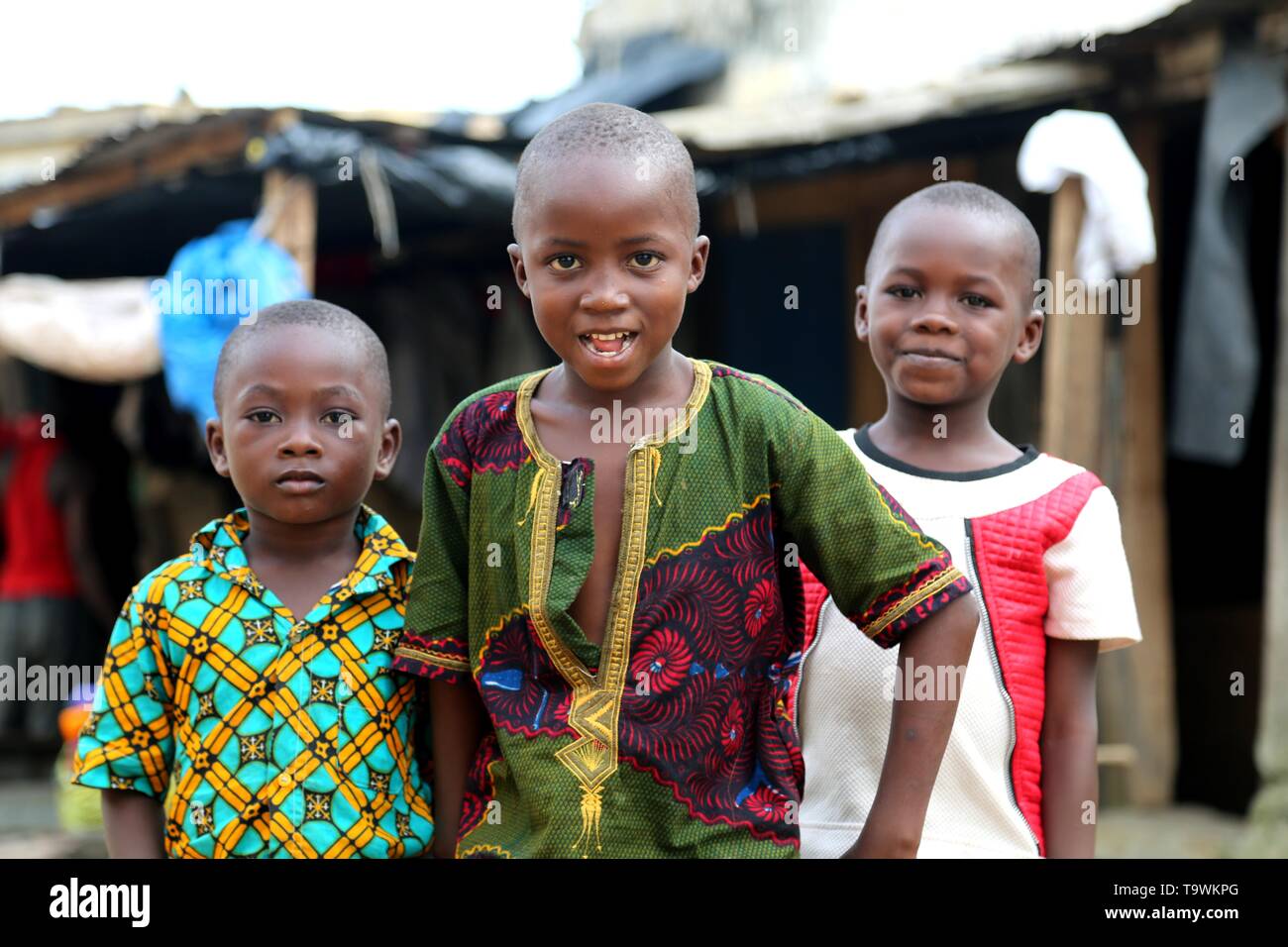 Fulani hesmen Siedlung in Westafrika Stockfoto