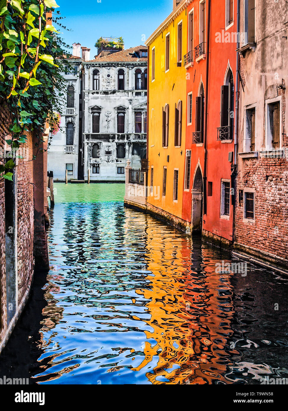 Romantische Szene in Venedig, Italien Stockfoto