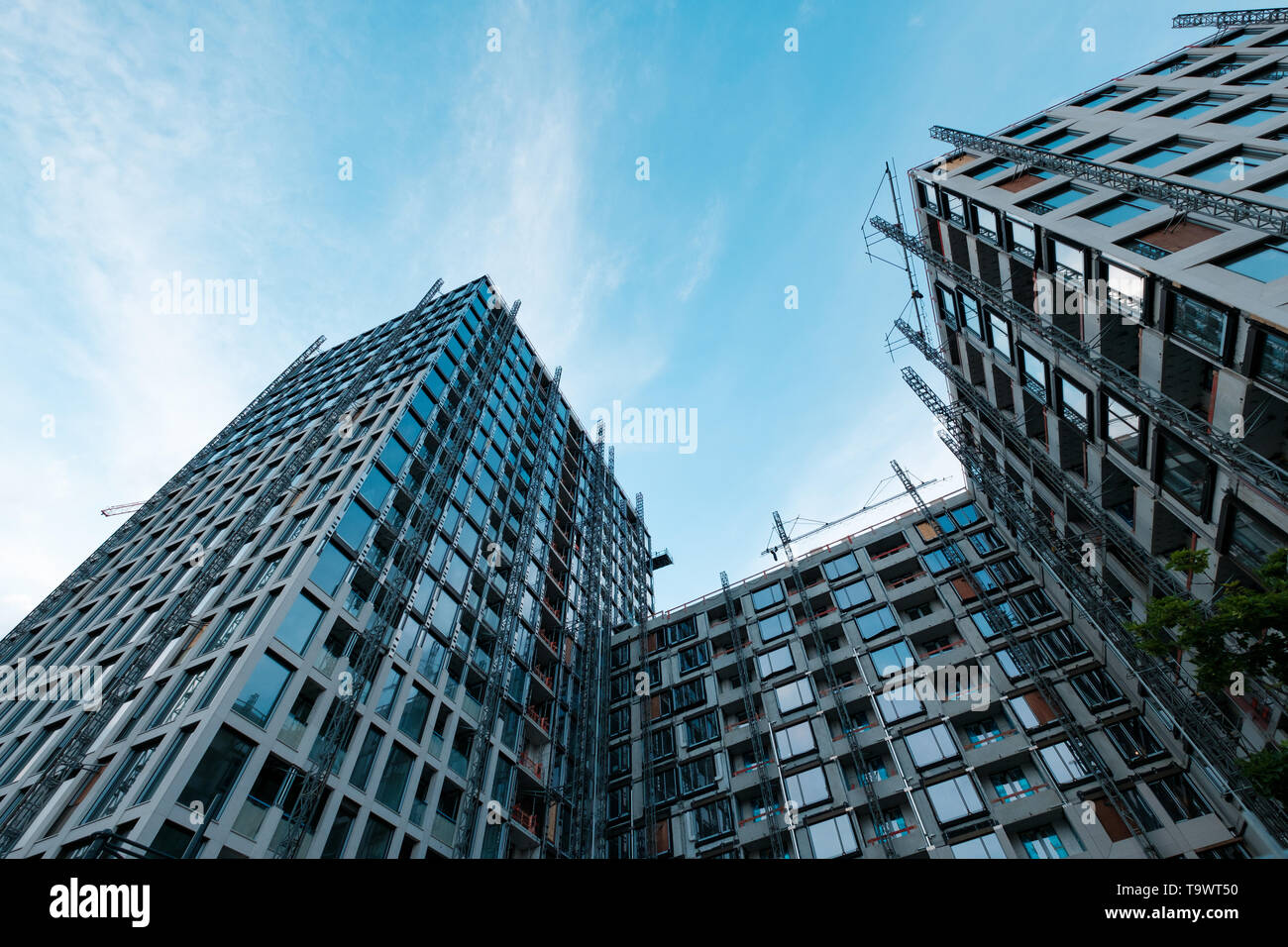 Fassade unter Bau-, Immobilien- und Entwicklung Stockfoto