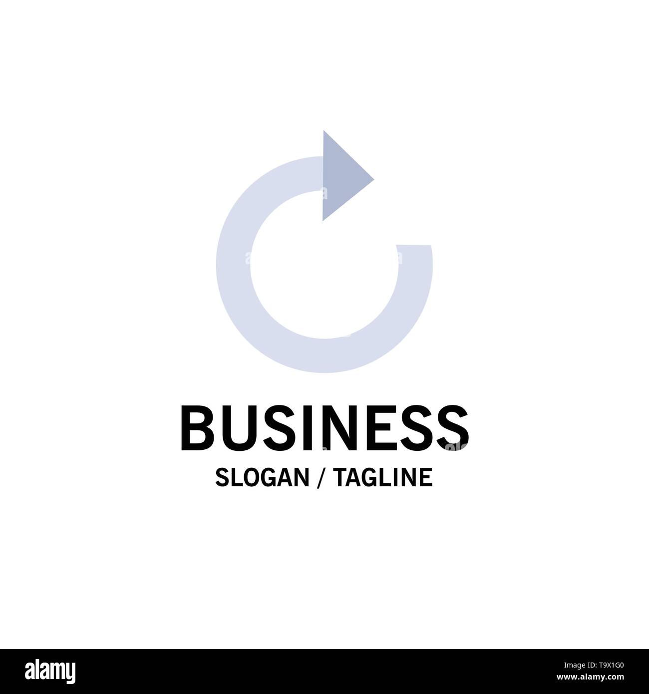 Pfeil, Wiederherstellen, Aktualisieren Business Logo Vorlage. Flachen Farbe Stock Vektor