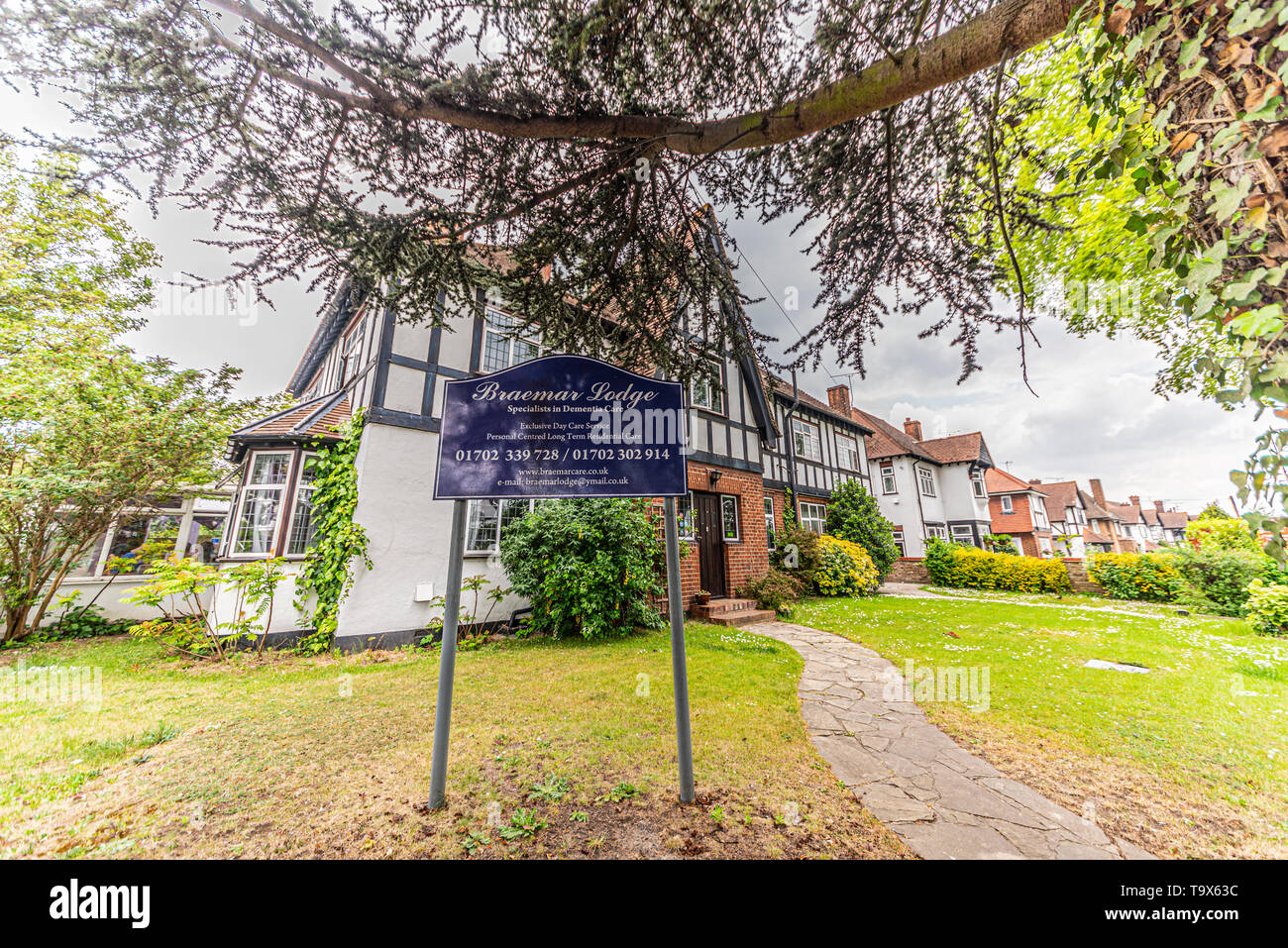 Braemar Lodge Care Home, Residential Care – Altenpflege in Privatbesitz, Southend on Sea, Essex, Großbritannien. Unterbringung von pflegebedürftigen Personen Stockfoto