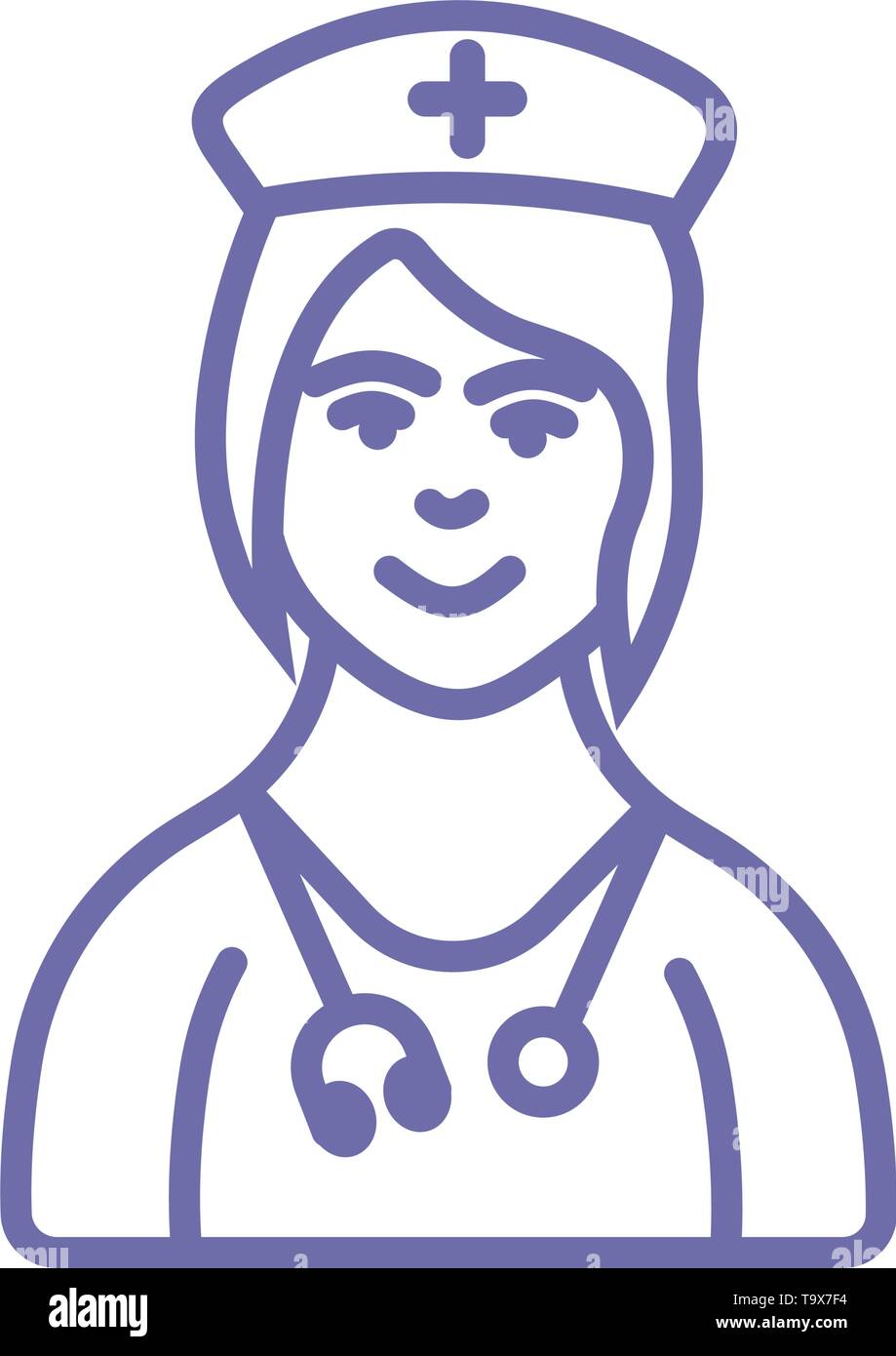 Arzt oder Krankenschwester icon-Vektor Arzt anmelden Stock Vektor