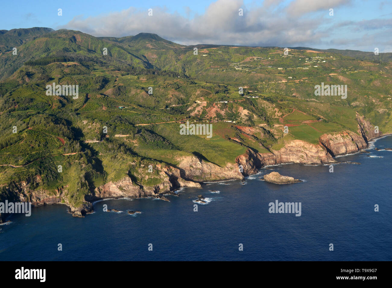 Luftaufnahme des North Shore von Maui, Hawaii, USA Stockfoto