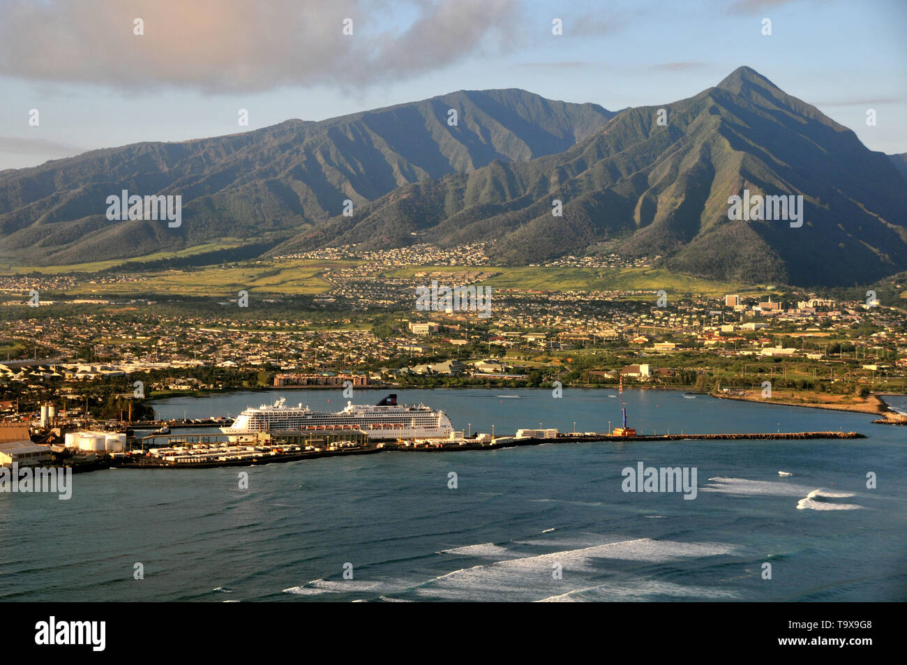 Luftaufnahme von Kahului, Maui, Hawaii, USA Stockfoto