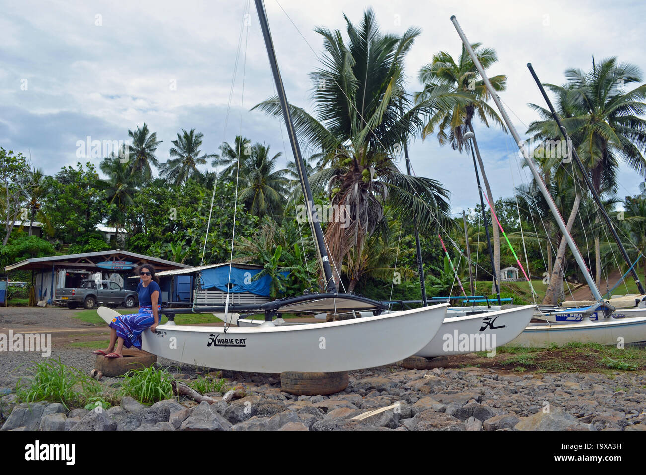 Vakala Canoe Club in Mata-Utu, Wallis, Wallis und Futuna Stockfoto