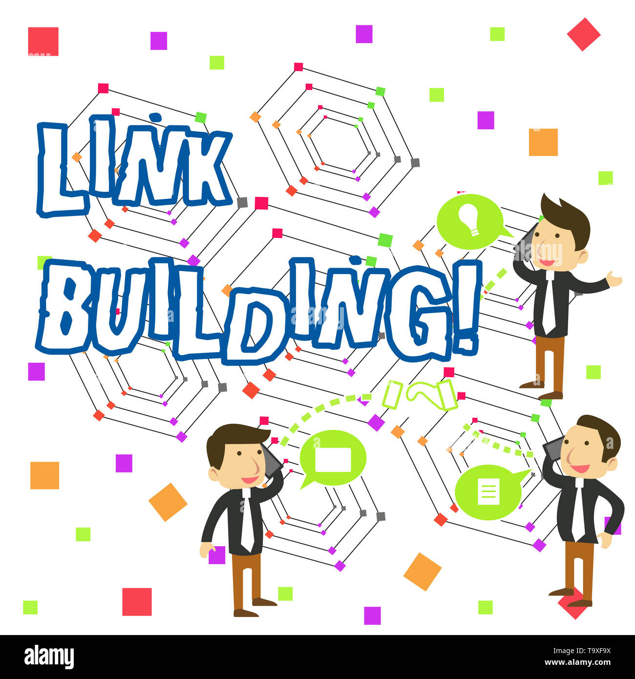 Handschrift Text schreiben Link Building. Konzeptionelle foto Prozess des Erwerbs von Hyperlinks von anderen Websites zu Ihrer eigenen Unternehmer Mitarbeiter Conferen Stockfoto