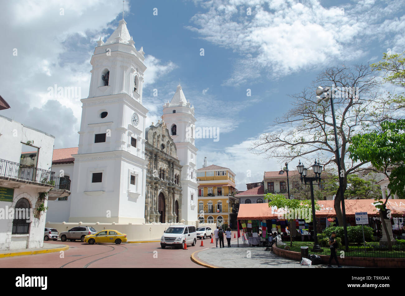 Kathedrale Basilica Santa Maria La Antigua in der Altstadt von Panama City Stockfoto