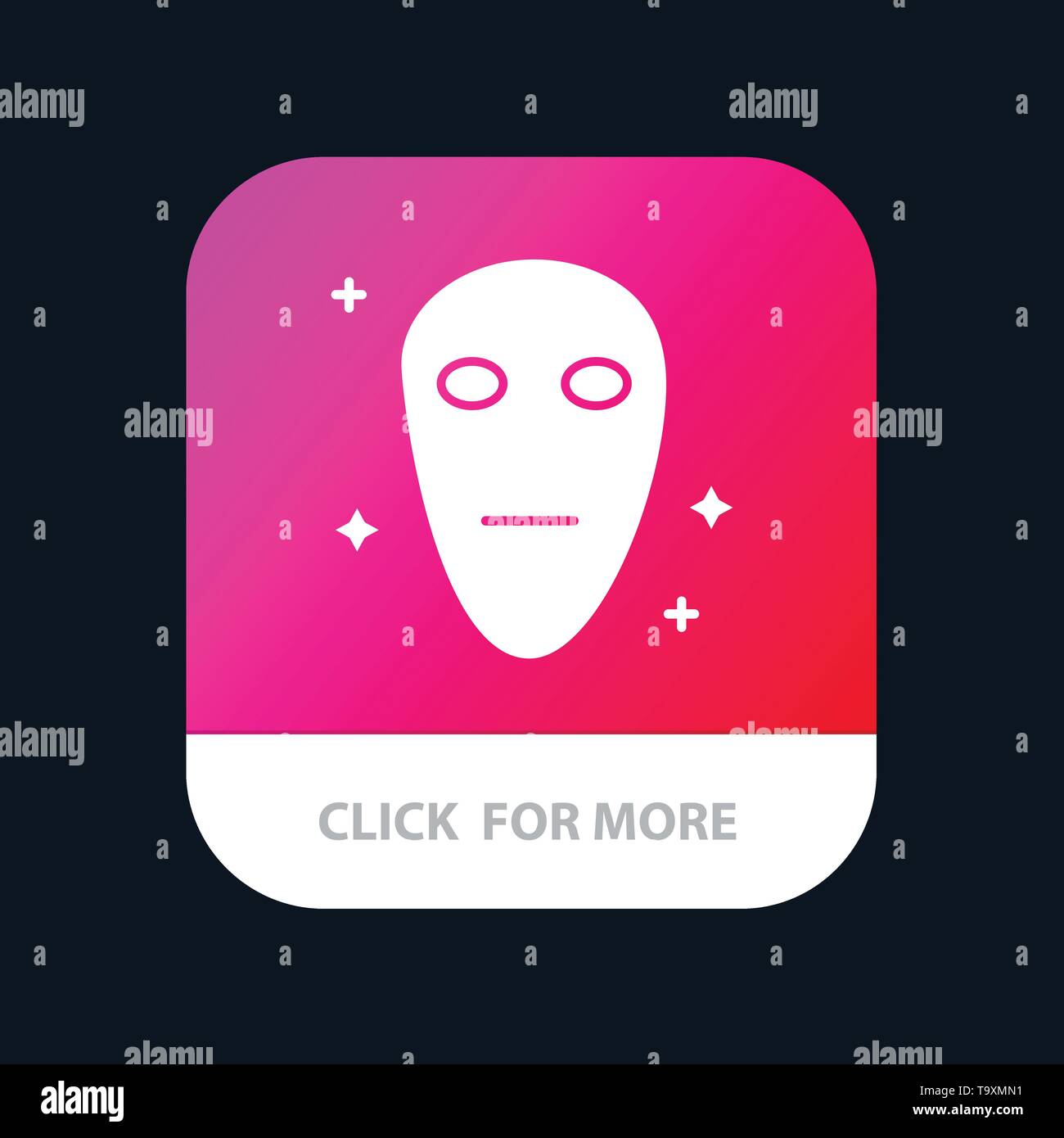 Alien, Galaxy, Raum Mobile App". Android- und IOS-Glyphe Version Stock Vektor