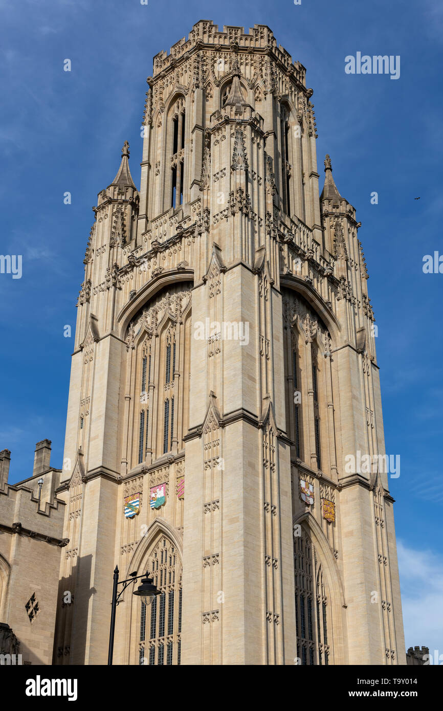 BRISTOL, Großbritannien - 13. Mai: Blick von der Universität in Bristol am 13. Mai 2019 Stockfoto