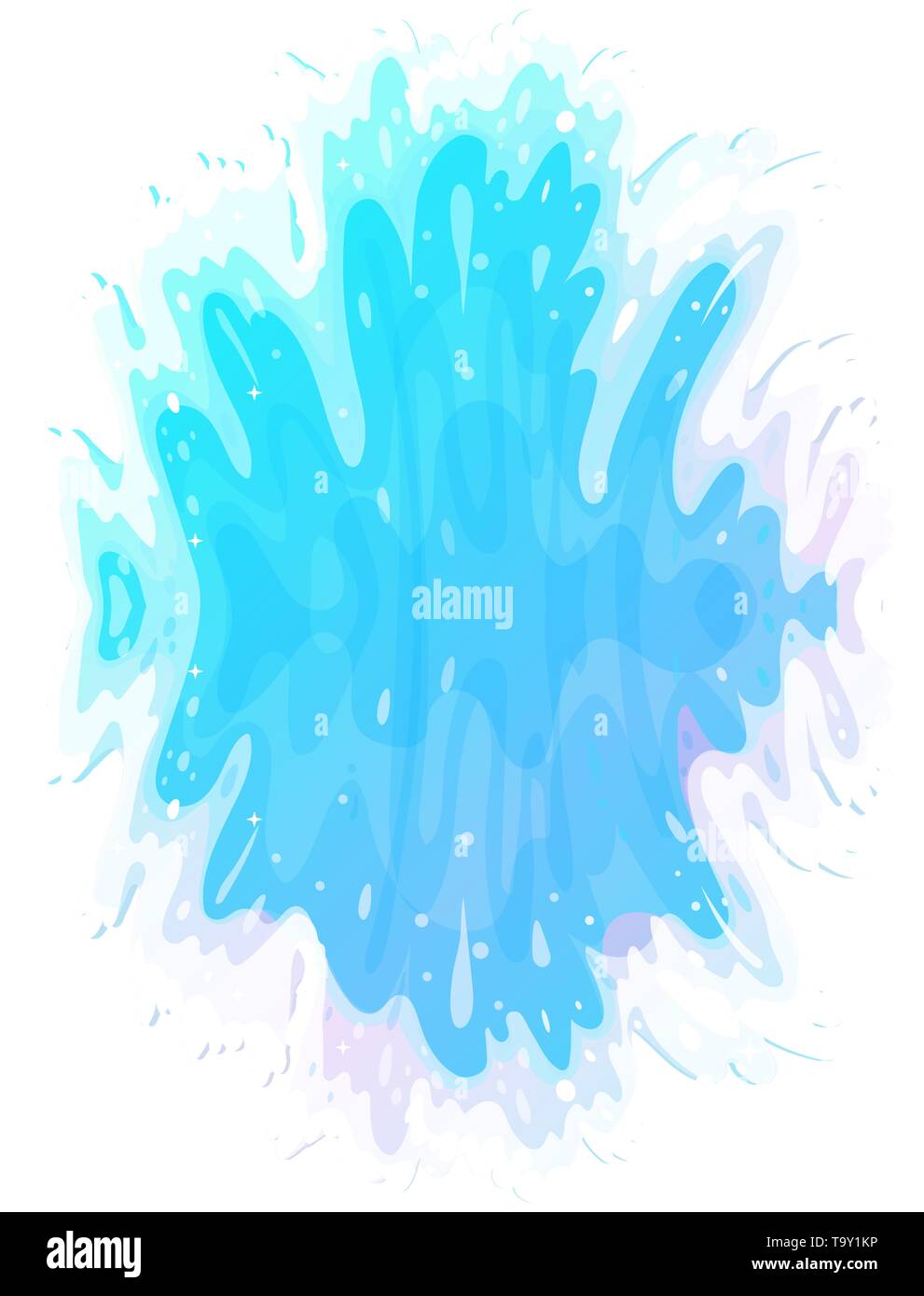 Vektor meer Flutwelle Splash. Ozean maritime Element Stock Vektor