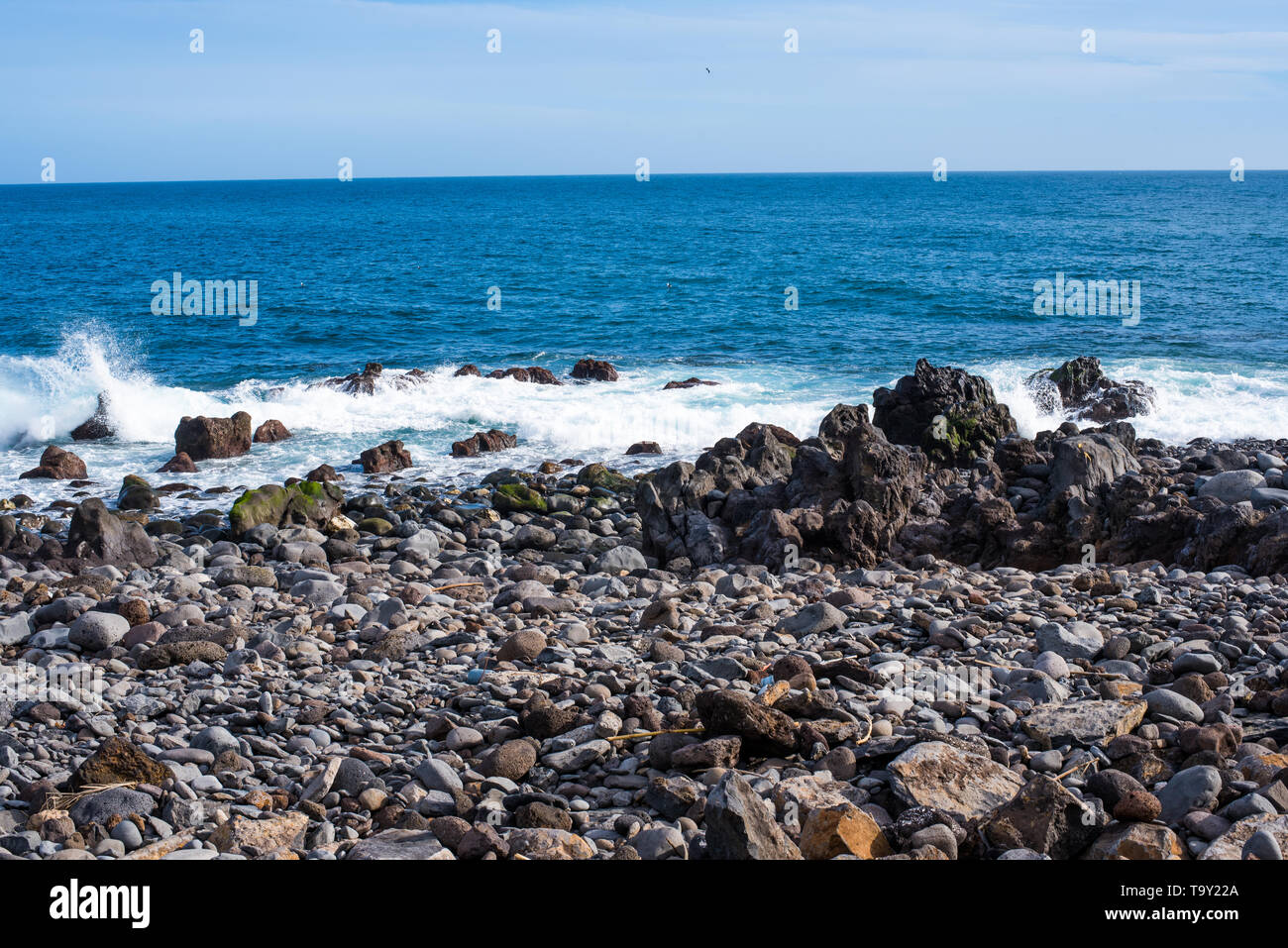 Reis Magos Strand, Insel Madeira Stockfoto