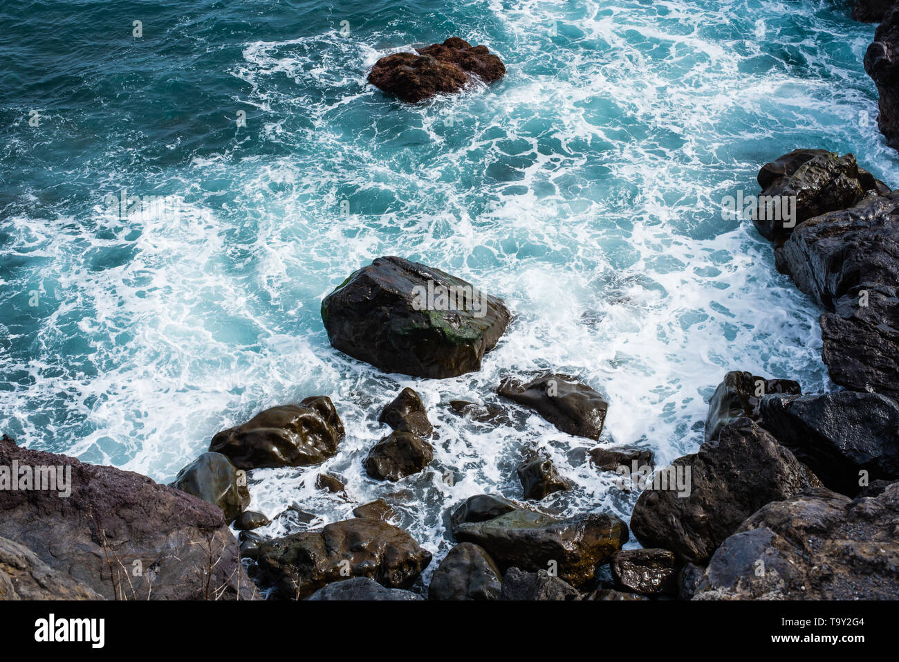Reis Magos Strand, Insel Madeira Stockfoto