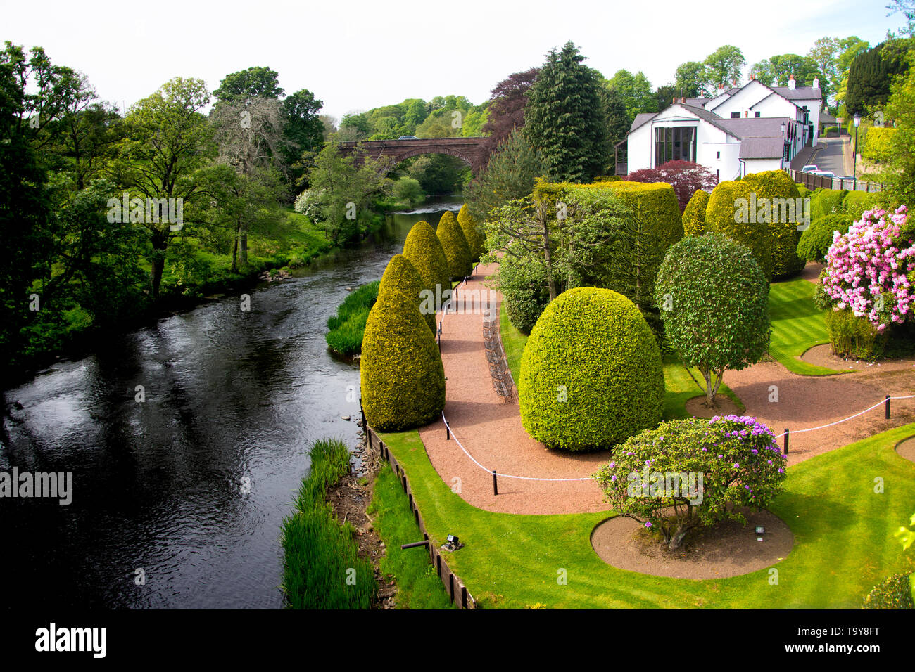 Ein Spaziergang um in Alloway Ayrshire der Geburtsort von Robert (rabbie) brennt. Stockfoto
