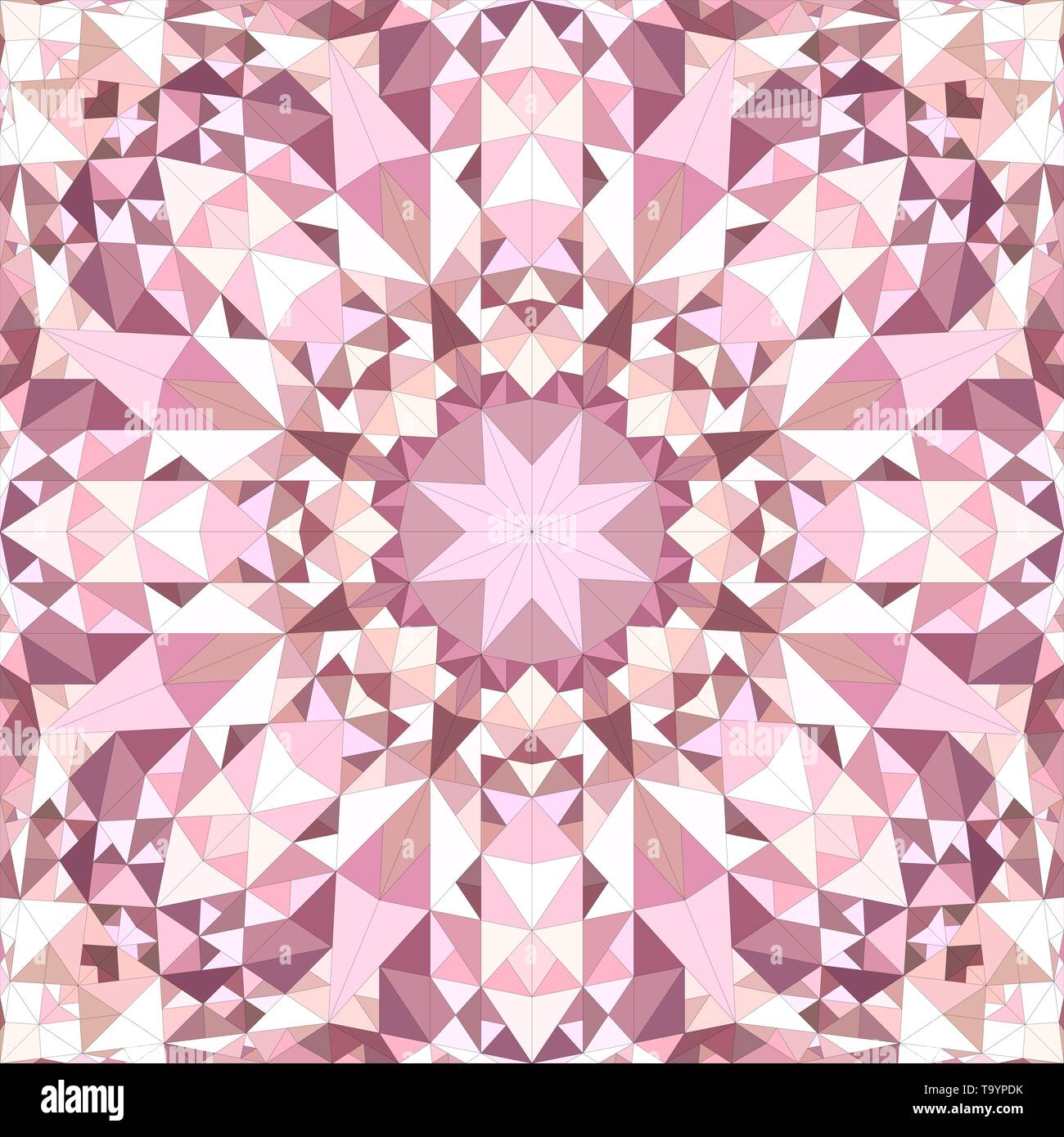 Rosa abstrakte wiederholen Dreieck Mosaik Fliese Kaleidoskop Muster Tapete Stock Vektor