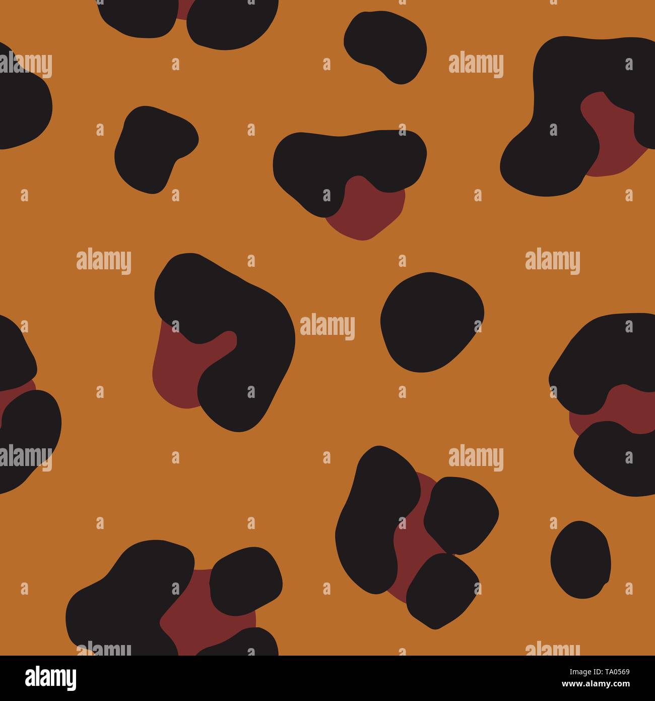 Vektor braun Animal-print. Nahtlose Leopard Muster Design für Stoff und Textil-, Verpackungs-, Web- und Social Media Design. Stock Vektor