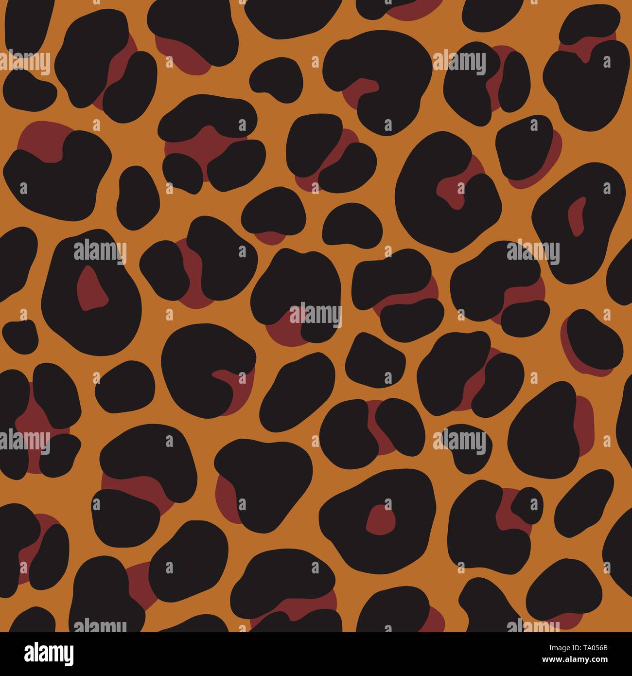 Vektor braun Animal-print. Nahtlose Leopard Muster Design für Stoff und Textil-, Verpackungs-, Web- und Social Media Design. Stock Vektor