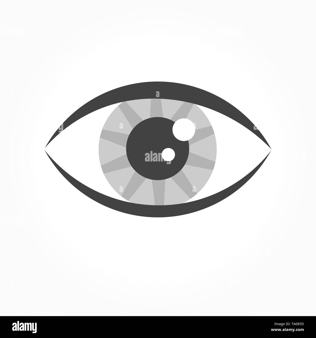 Graue Auge Symbol. Vector Illustration Stock Vektor