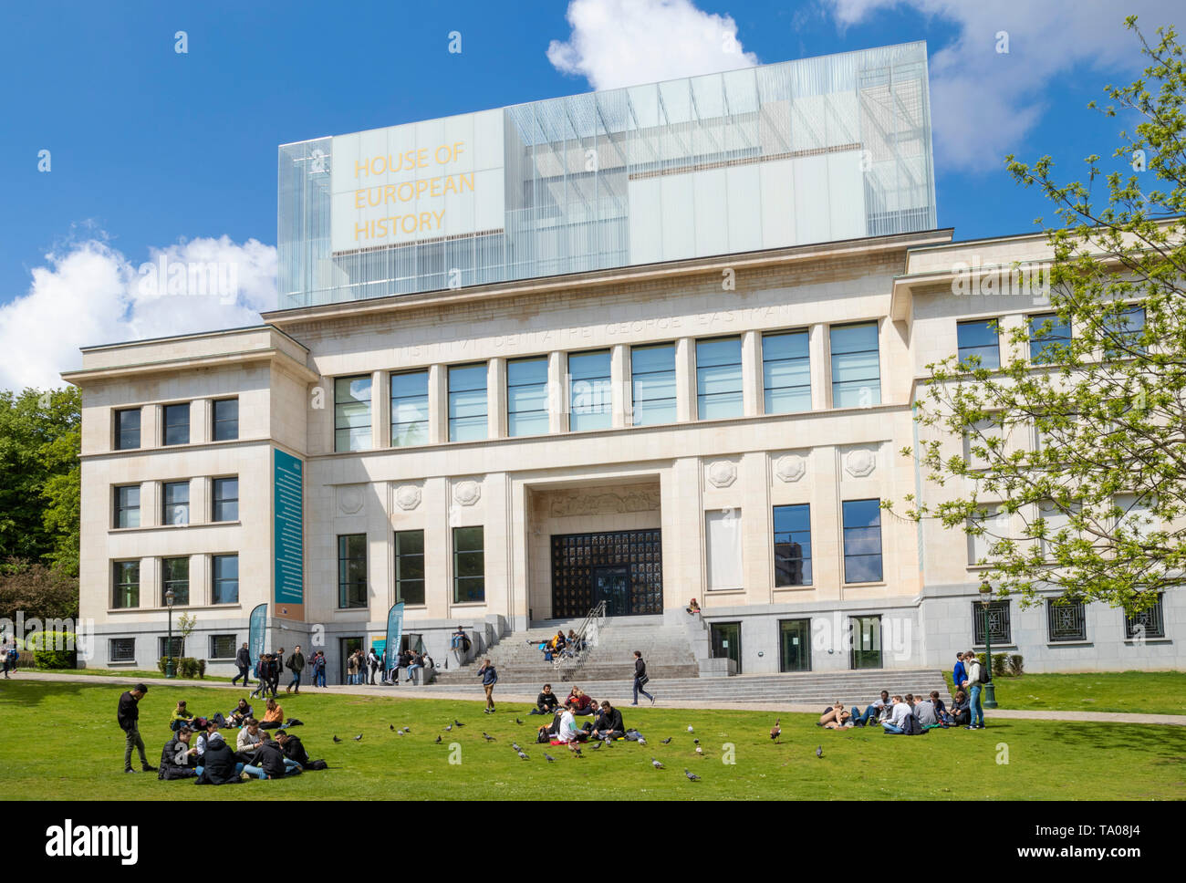 Das Haus der Europäischen Geschichte in der Eastman Gebäude europäischen Viertel, Leopold Park Brüssel, Belgien, EU, Europa Stockfoto