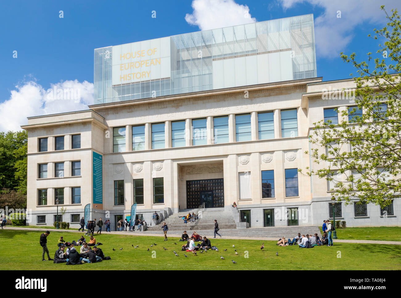 Das Haus der Europäischen Geschichte in der Eastman Gebäude europäischen Viertel, Leopold Park Brüssel, Belgien, EU, Europa Stockfoto