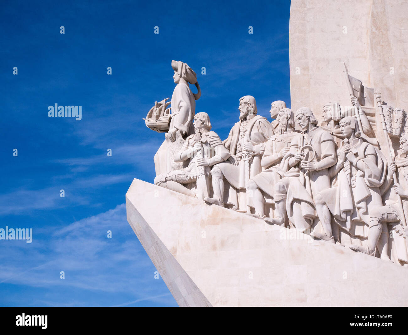 Denkmal der Entdeckungen der neuen Welt in Belem, Lissabon, Portugal. Stockfoto