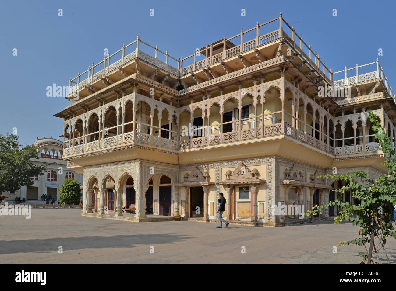 Eine der Pavillon der City Palace, Jaipur, Rajasthan, Indien Stockfoto