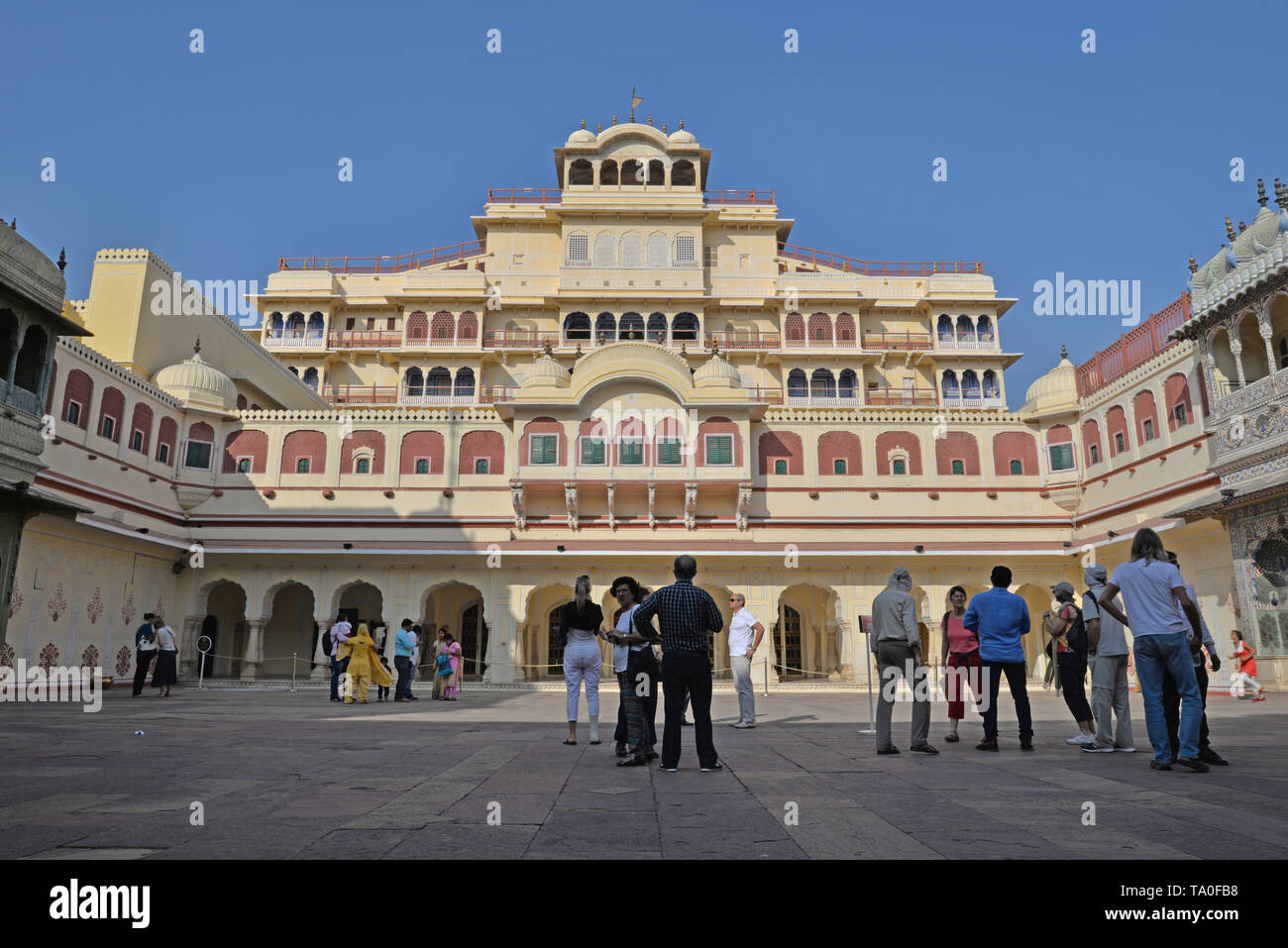Die wichtigsten Gebäude der Stadt Palace, Jaipur, Rajasthan, Indien Stockfoto