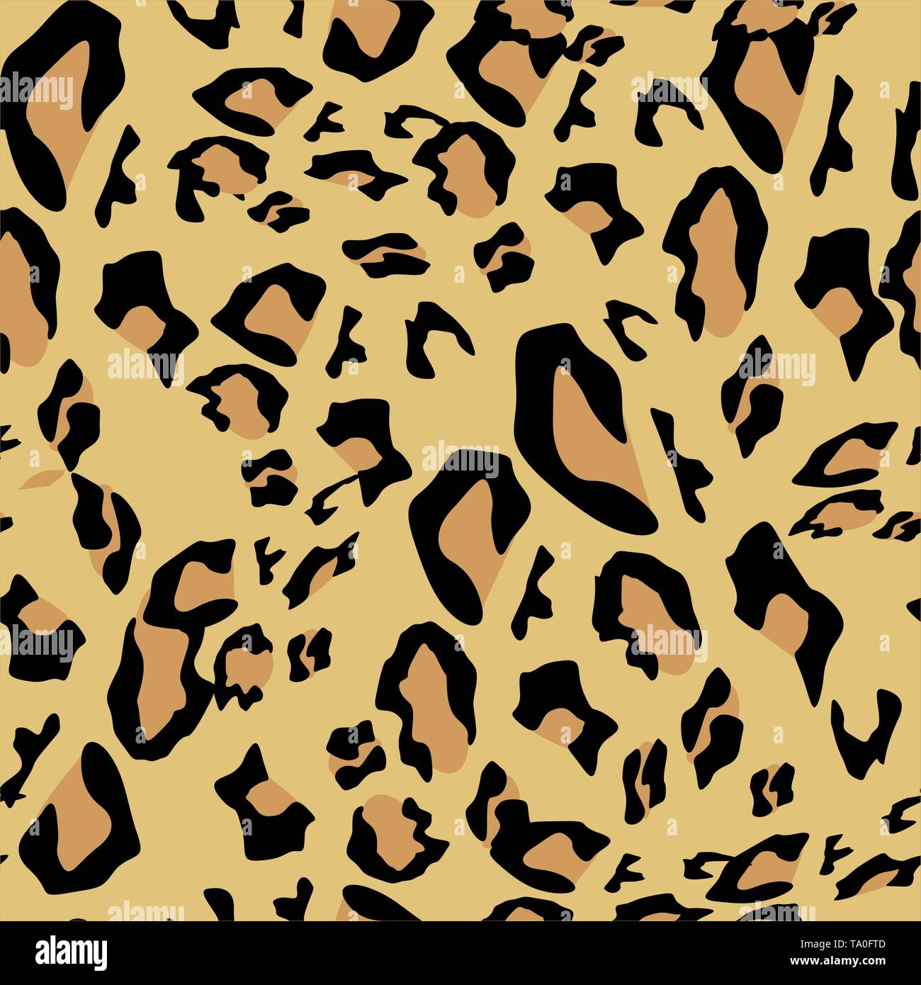 Leopardenmuster. Die nahtlose Vektor drucken. Realistische Tier Textur.  Schwarze und gelbe Flecken auf einem beigen Hintergrund. Abstrakte, sich  wiederholendes Muster - Leopard s Stock-Vektorgrafik - Alamy