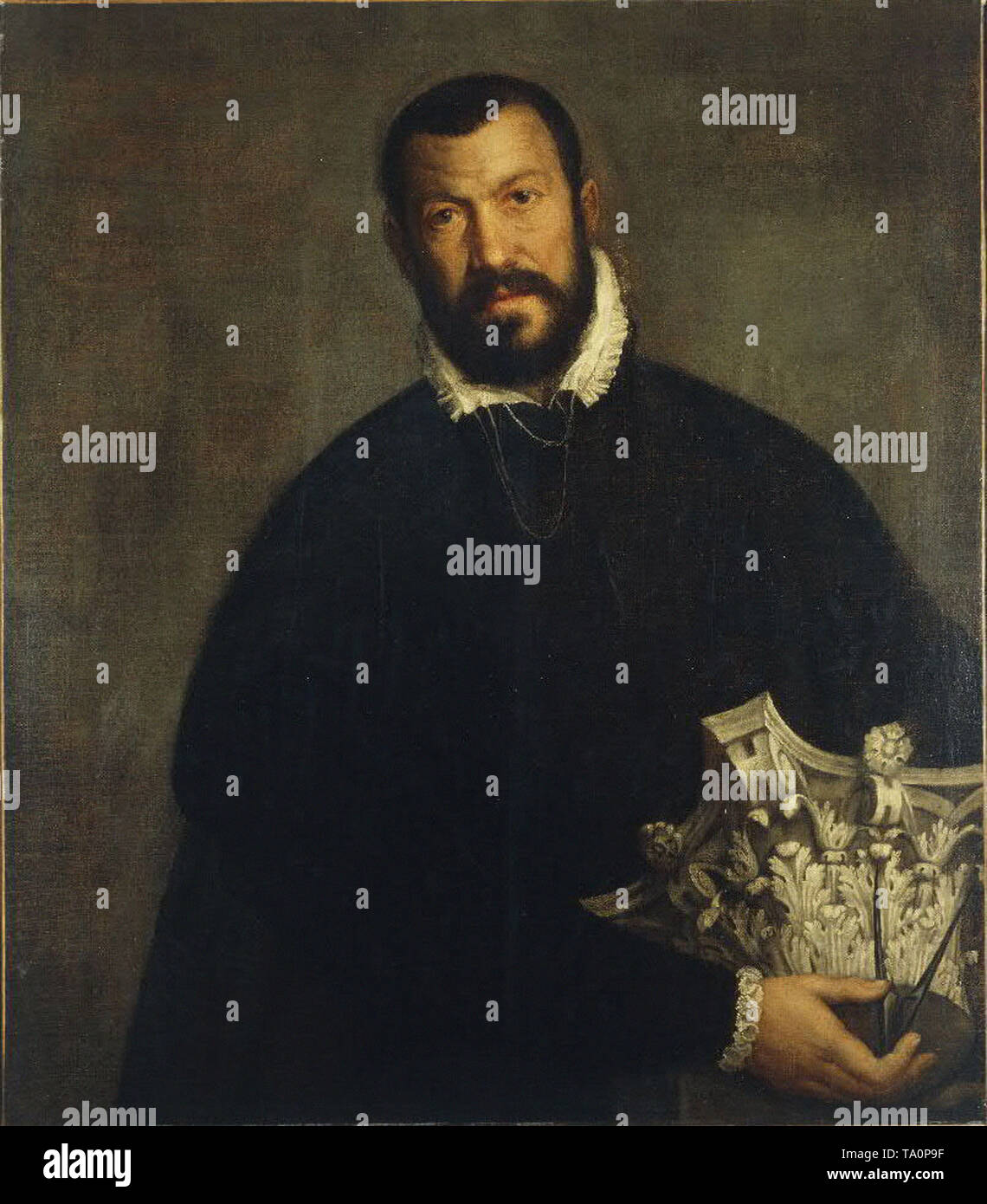 Paolo Veronese - Porträt des Architekten Vincenzo Scamozzi ab 1600 bis Stockfoto