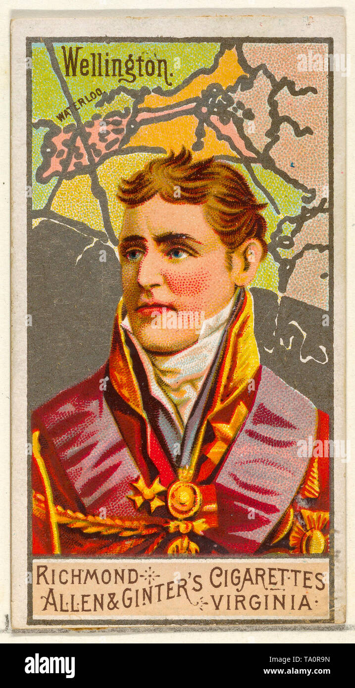 Arthur Wellesley, 1. Herzog von Wellington, Zigarette Karte, Porträt 1888 Stockfoto