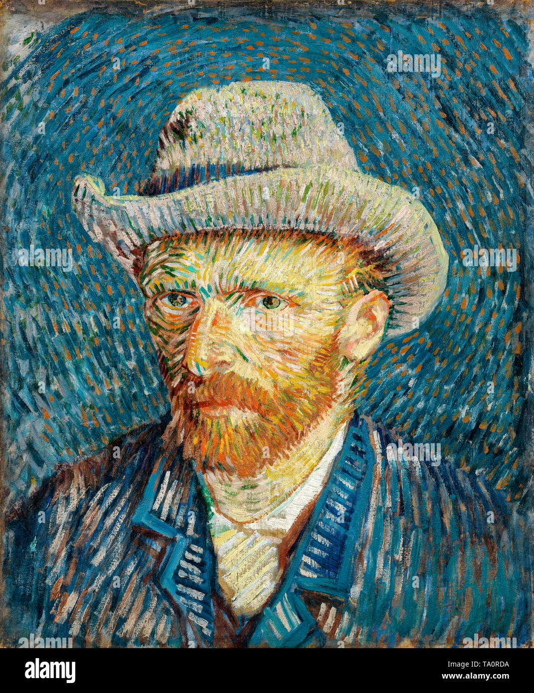 Vincent van Gogh, Selbstbildnis mit grauem Filzhut, 1887 Stockfoto