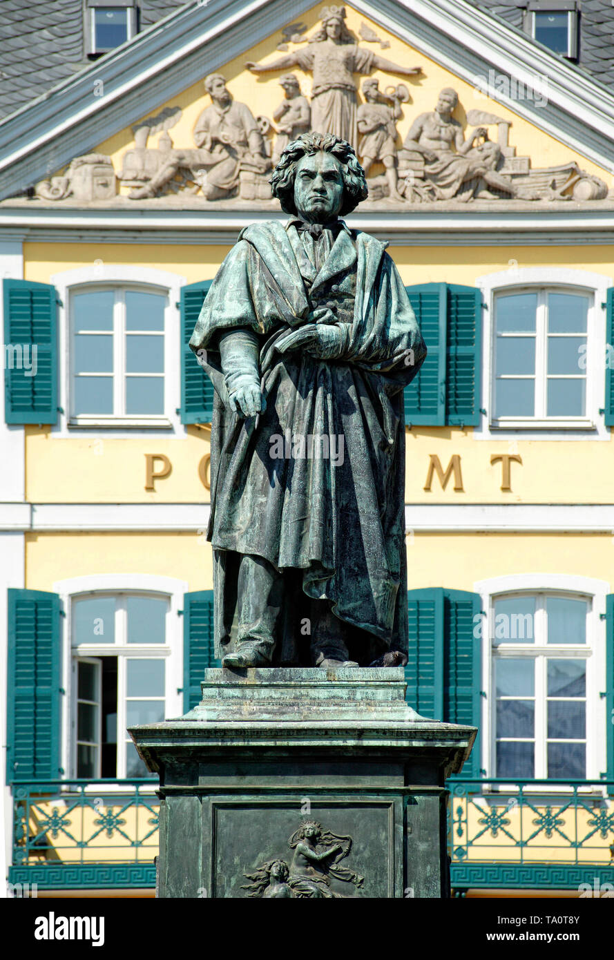 Der Beethoven Denkmal, Bonn, Nordrhein-Westfalen, Deutschland, Europa Stockfoto