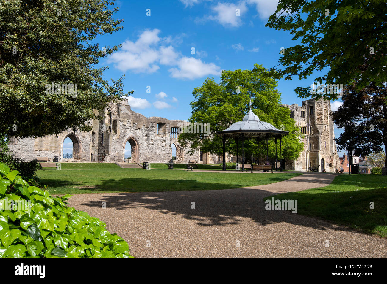Newark Castle Gardens in Newark-on-Trent, Nottinghamshire England Großbritannien Stockfoto