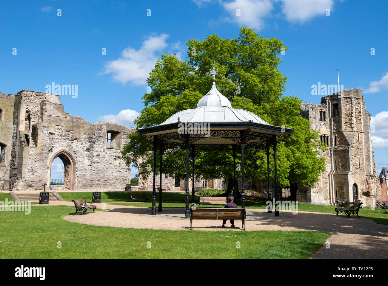 Newark Castle Gardens in Newark-on-Trent, Nottinghamshire England Großbritannien Stockfoto
