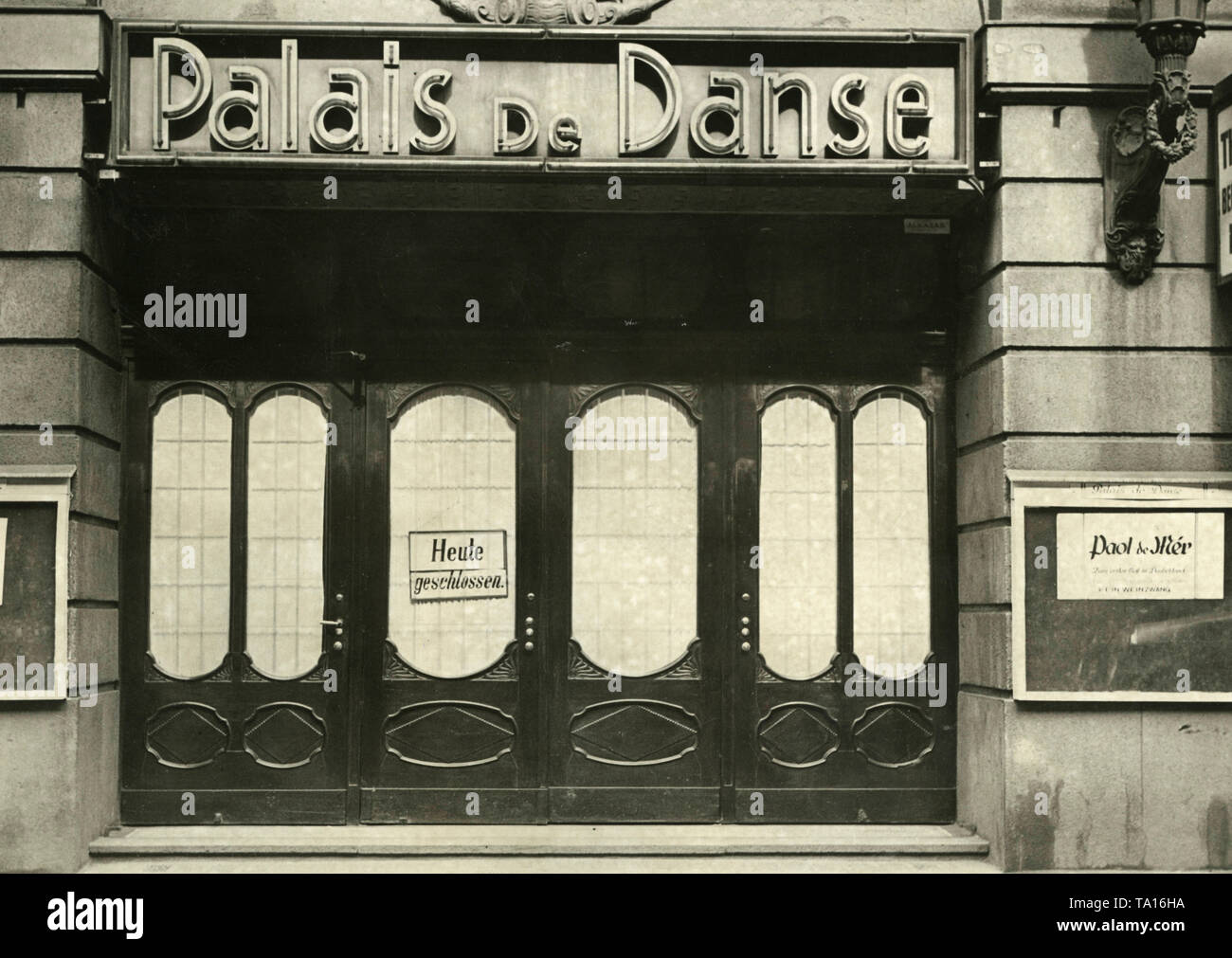 Die berühmte 'Palais de Danse" im Ergebnis der Bankenkrise im Jahr 1932 schließen. Der Ort war unter den ersten, die in Deutschland der zeitgenössischen amerikanischen Musik zu spielen Stockfoto