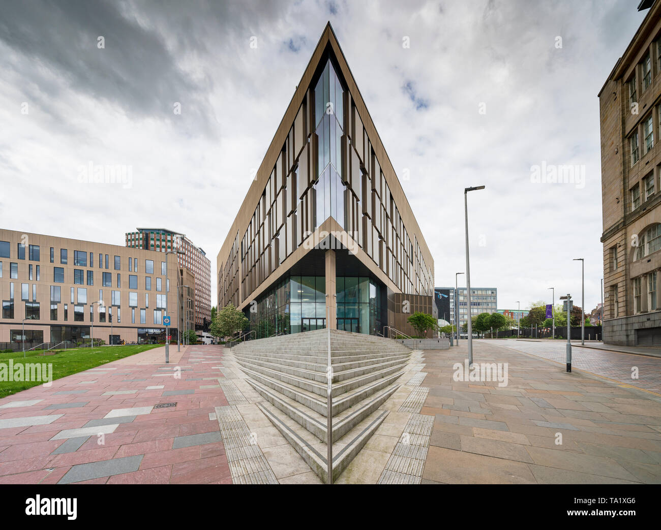 Blick auf die Technologie und Innovation Centre der Universität Strathclyde in Glasgow, Schottland, Großbritannien Stockfoto