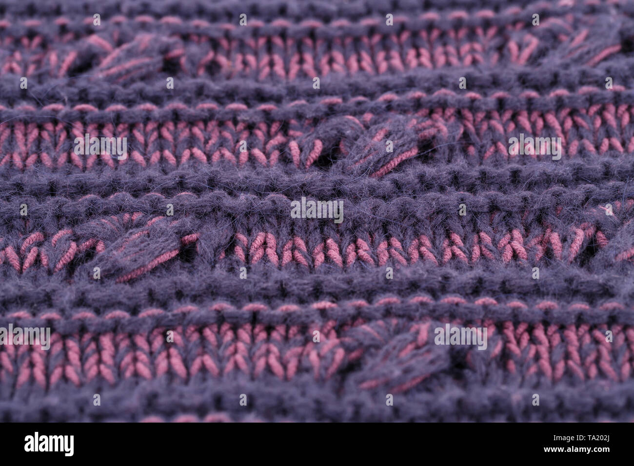 Gestrickte Tuch Closeup Hintergrundbild. Stockfoto