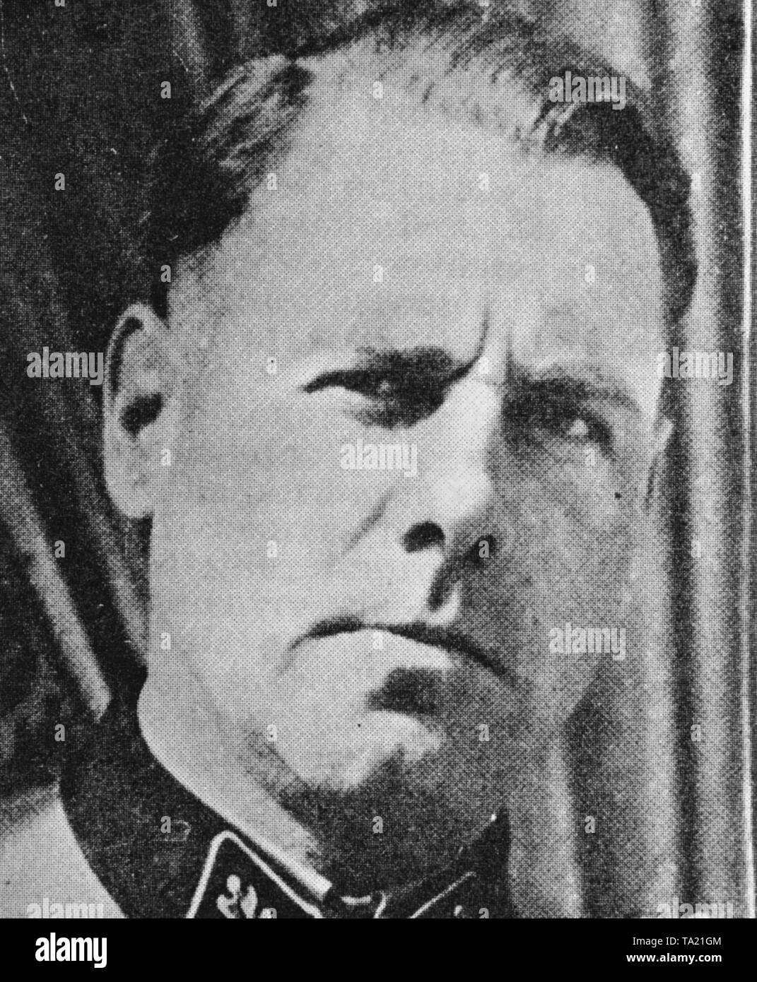 Fritz Witt (1908-1944), SS-Brigadefuehrer des 12. Panzerdivision "Hitler Jugend". Stockfoto